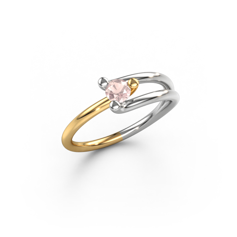 Image of Ring Roosmarijn 585 white gold Morganite champagne 3.7 mm
