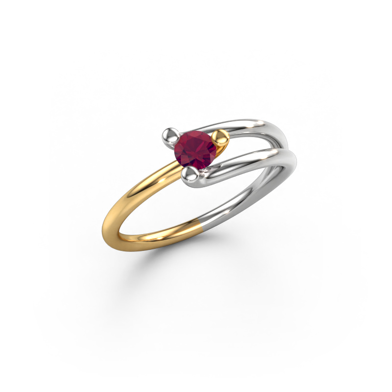 Image of Ring Roosmarijn 585 white gold Rhodolite 3.7 mm