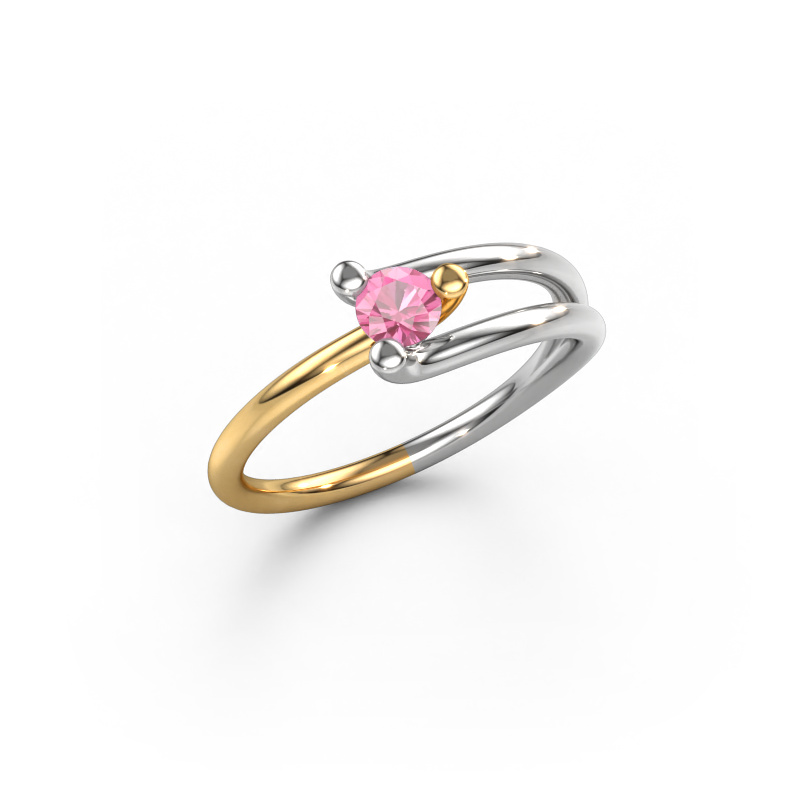 Image of Ring Roosmarijn 585 white gold Pink sapphire 3.7 mm