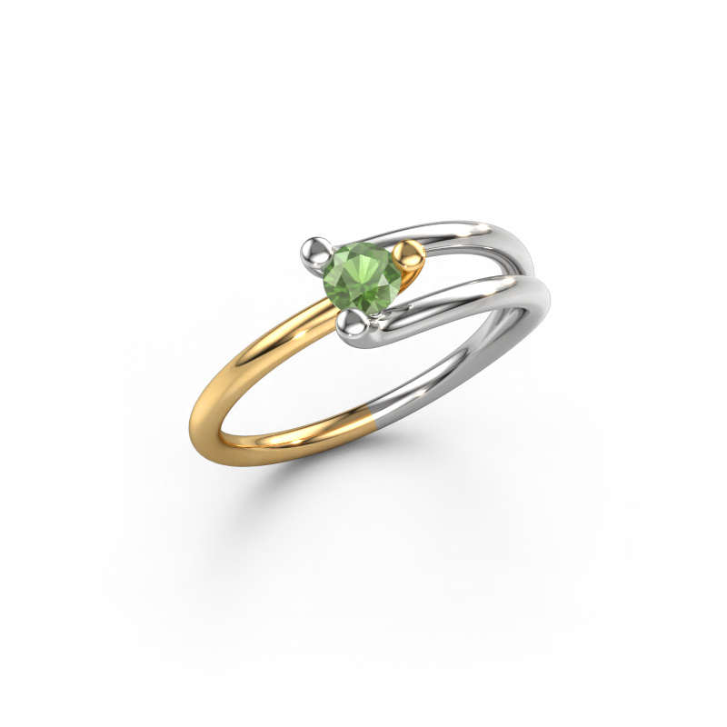 Image de Bague Roosmarijn 585 or blanc Vert tourmaline 3.7 mm
