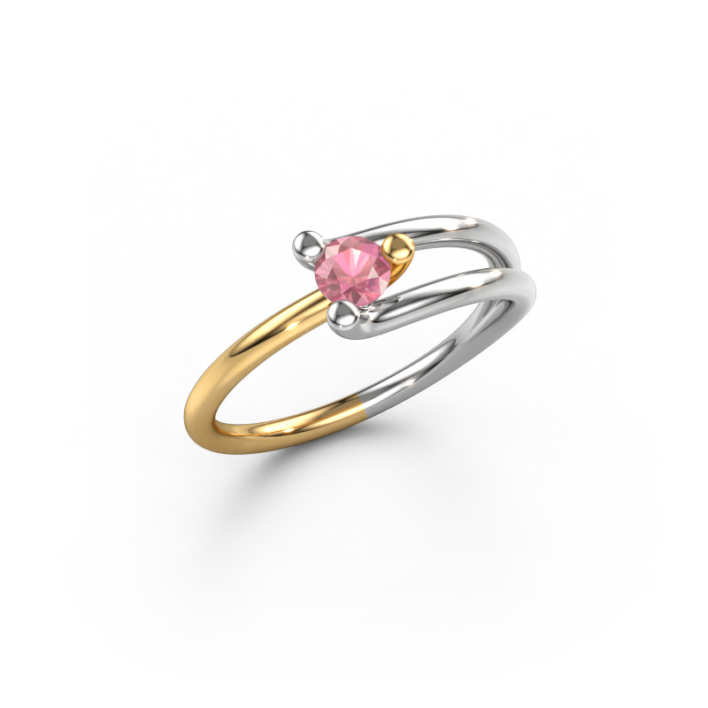 Image of Ring Roosmarijn 585 white gold Tourmaline pink 3.7 mm