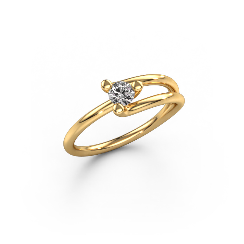 Image of Ring Roosmarijn 585 gold Zirconia 3.7 mm