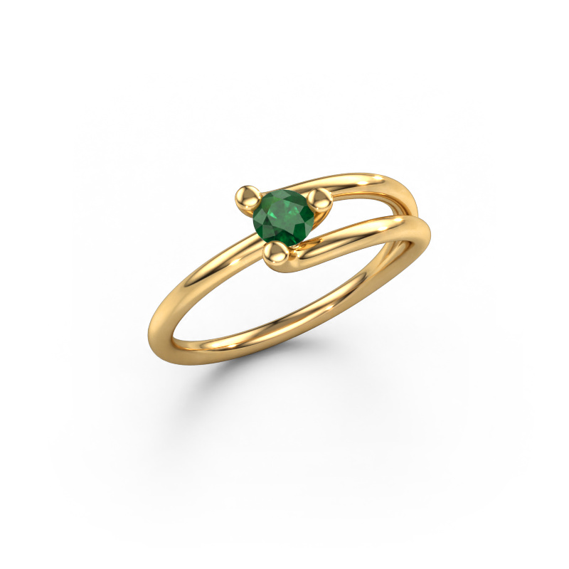 Image of Ring Roosmarijn 585 gold Emerald 3.7 mm