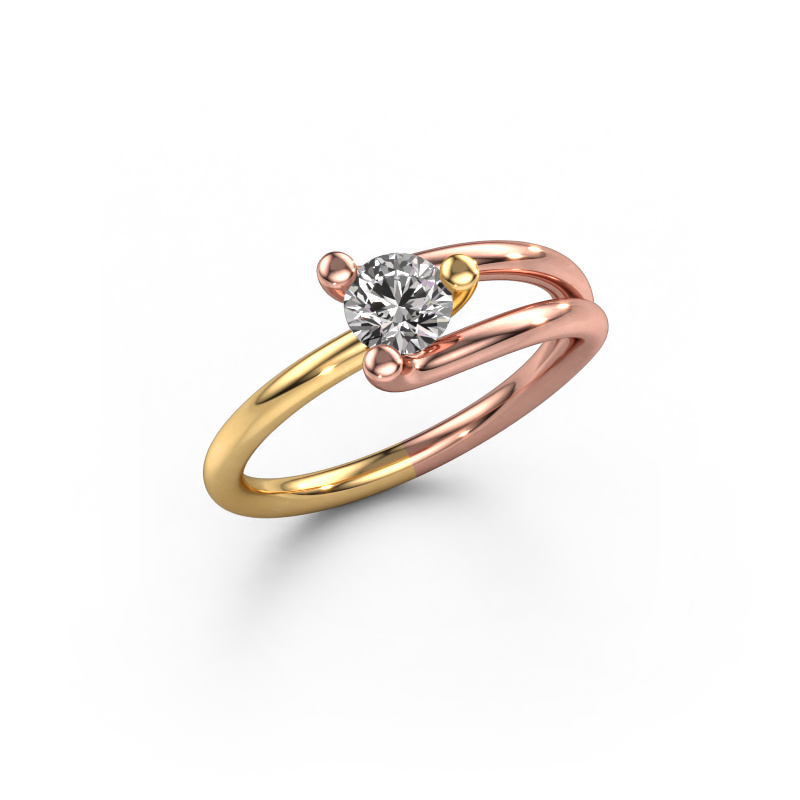 Image of Ring Roosmarijn 585 rose gold Diamond 0.40 crt