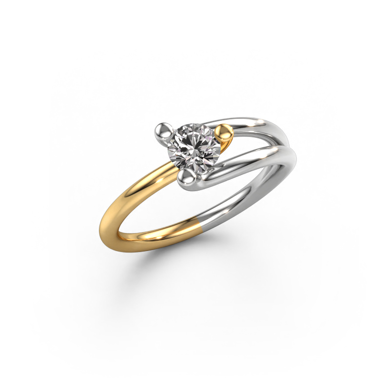 Afbeelding van Ring Roosmarijn 585 witgoud Diamant 0.40 crt