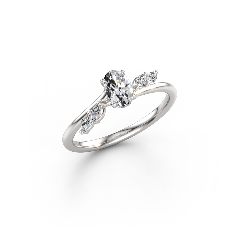Bild von Verlobungsring Rosalee OVL 950 Platin Lab-grown Diamant 0.57 crt