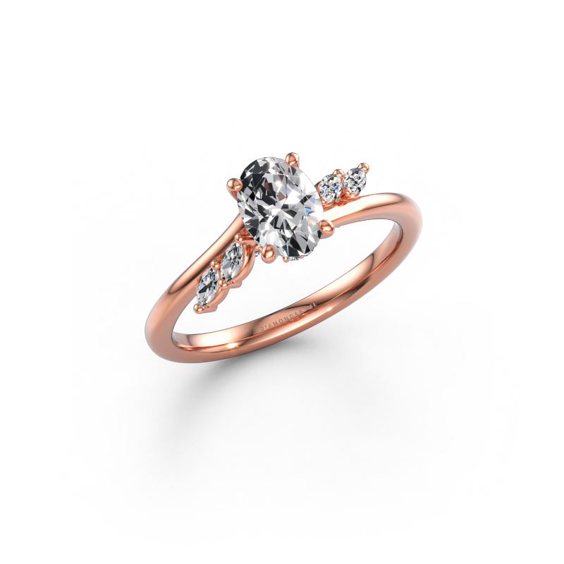 Image of Engagement ring Rosalee OVL 585 rose gold Diamond 0.900 crt