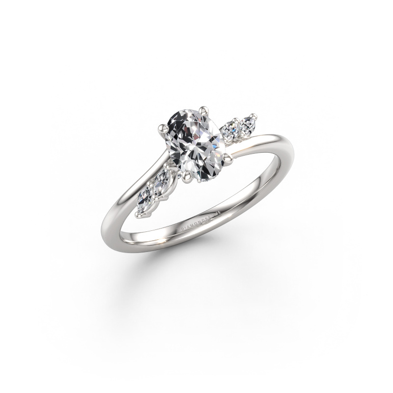 Image of Engagement ring Rosalee OVL 950 platinum Diamond 0.900 crt