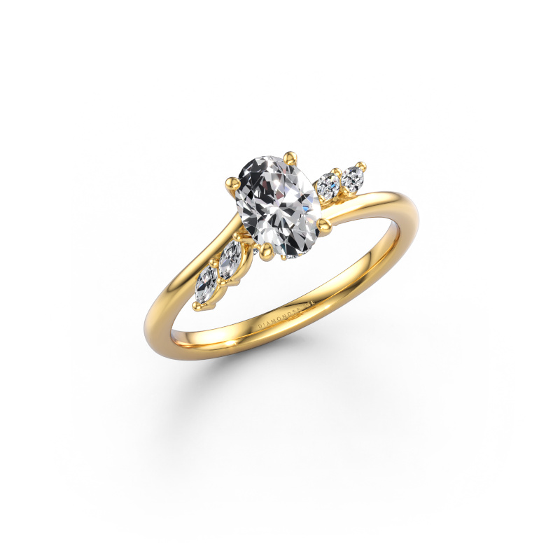 Image of Engagement ring Rosalee OVL 585 gold Lab grown diamond 0.900 crt