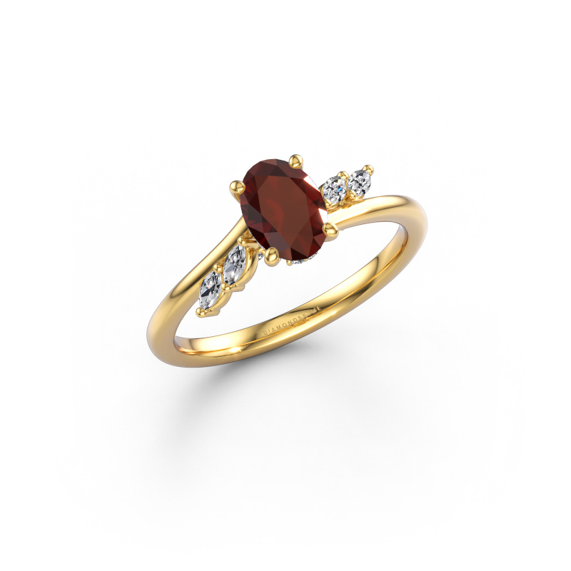 Bild von Verlobungsring Rosalee OVL 585 Gold Granat 7x5 mm
