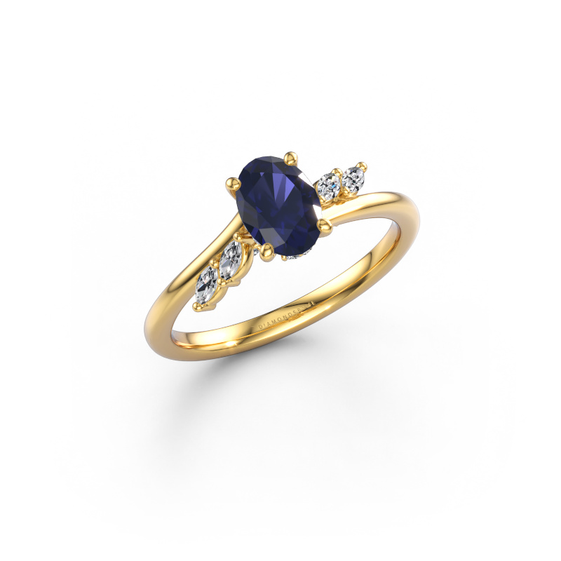 Image of Engagement ring Rosalee OVL 585 gold Sapphire 7x5 mm
