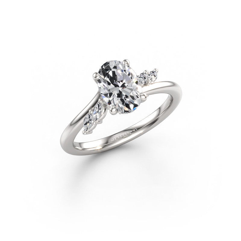 Bild von Verlobungsring Rosalee OVL 950 Platin Lab-grown Diamant 1.32 crt