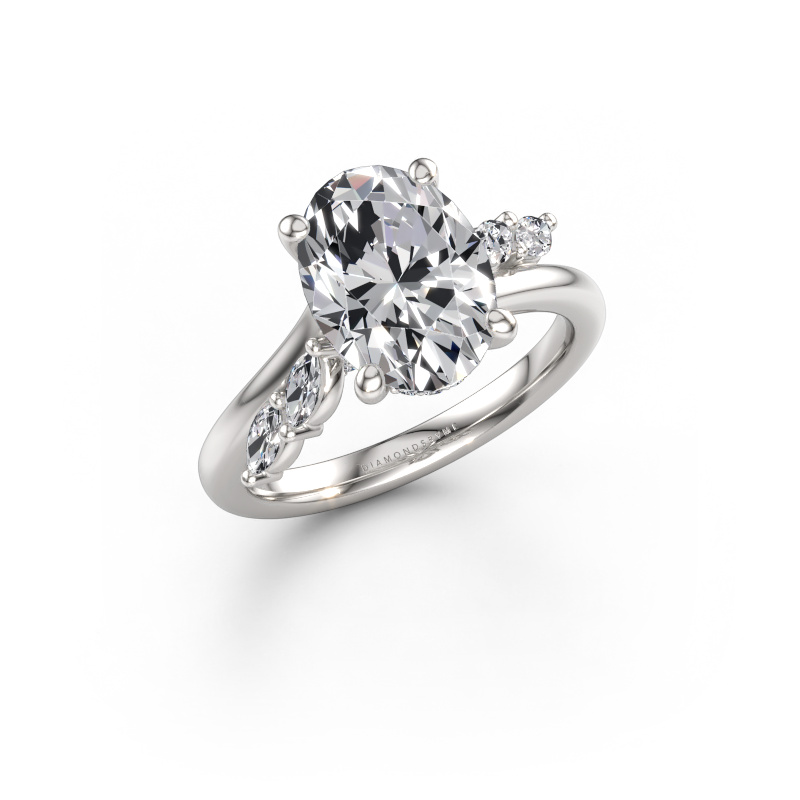 Image of Engagement ring Rosalee OVL 950 platinum Lab-grown diamond 3.26 crt