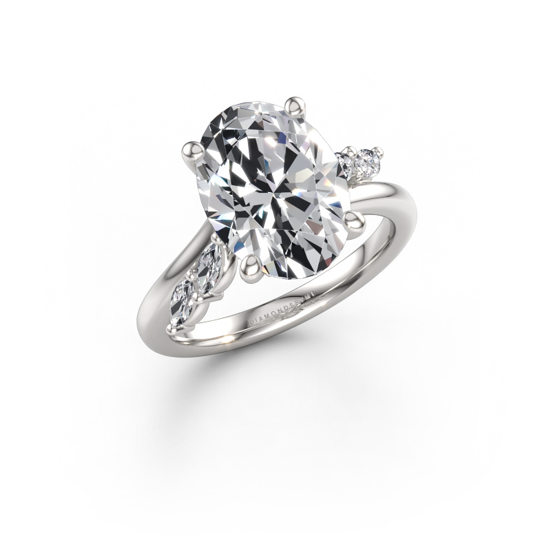 Image of Engagement ring Rosalee OVL 950 platinum Lab-grown diamond 4.42 crt
