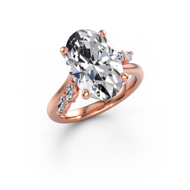 Image of Engagement ring Rosalee OVL 585 rose gold Lab grown diamond 5.65 crt