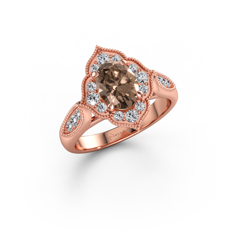 Image of Engagement ring Rosan 585 rose gold Brown diamond 1.468 crt