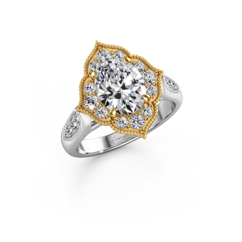Image de Bague de fiançailles Rosan 585 or blanc Diamant synthétique 2.268 crt