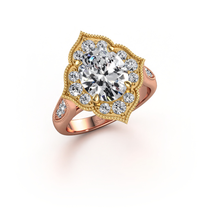 Bild von Verlobungsring Rosan 585 Roségold Lab-grown Diamant 3.162 crt