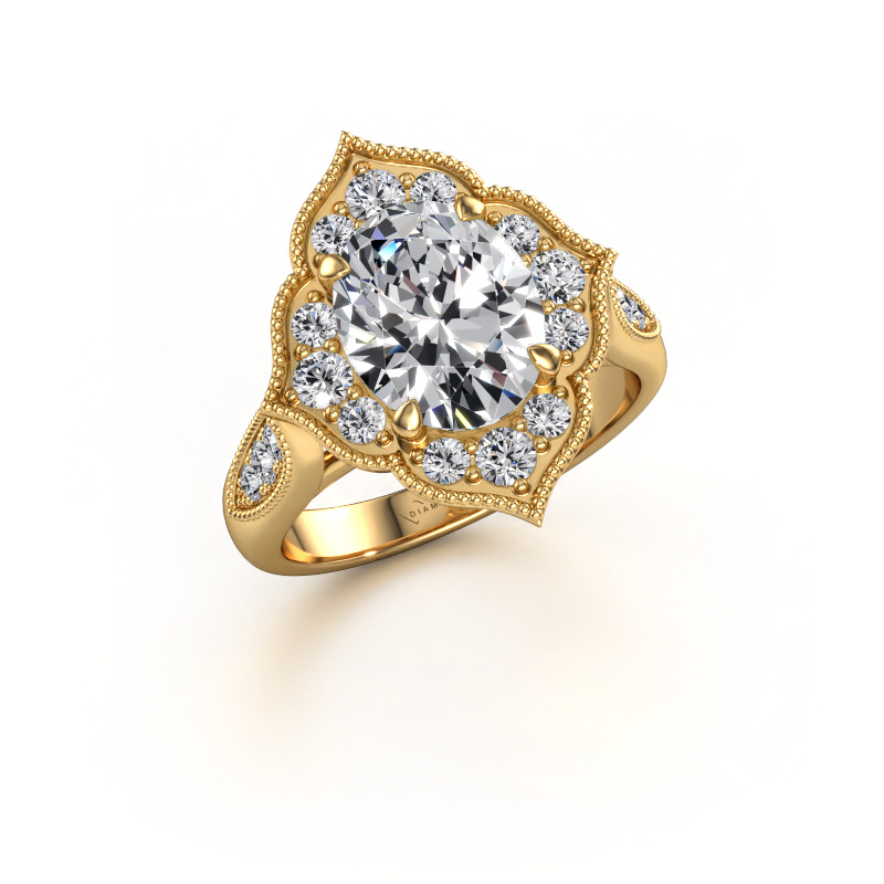 Image of Engagement ring Rosan 585 gold Lab grown diamond 3.162 crt