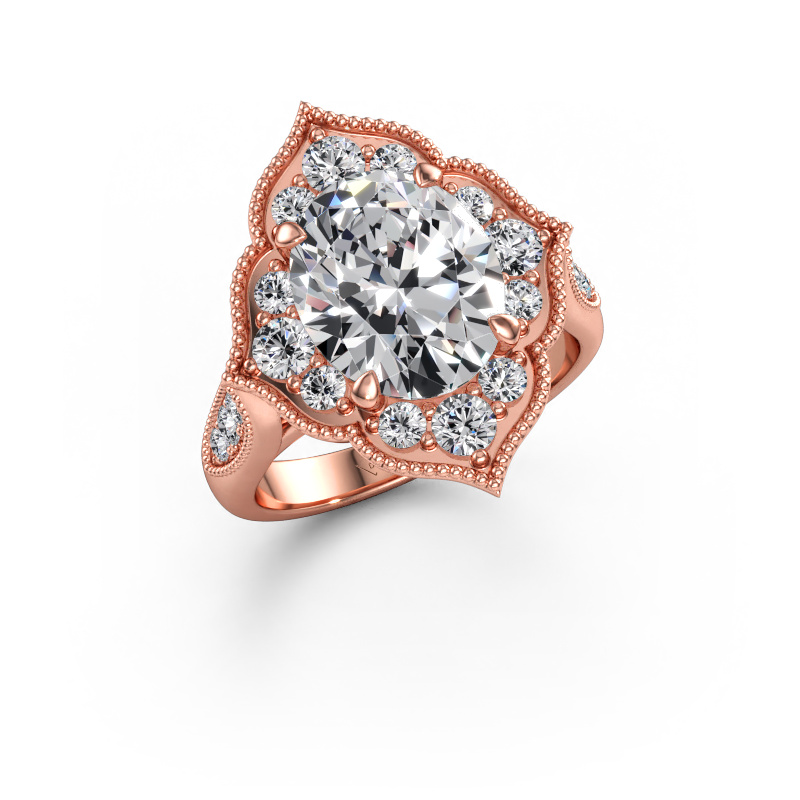 Bild av Förlovningsring Rosan 585 roséguld Labbodlad diamant 4.578 crt