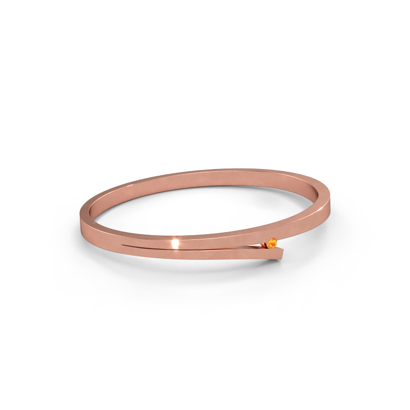 Immagine di Bracciale rigido Rosario 585 oro rosa Citrino 3 mm
