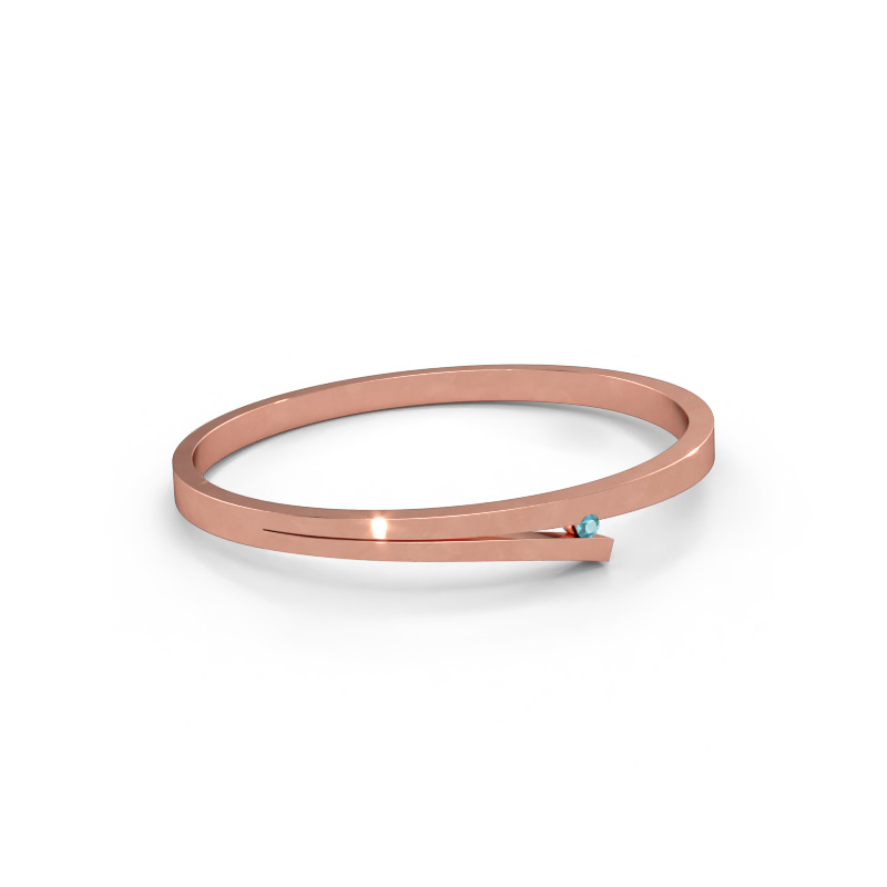 Bild av Armring Rosario 585 roséguld Blå topas 3 mm
