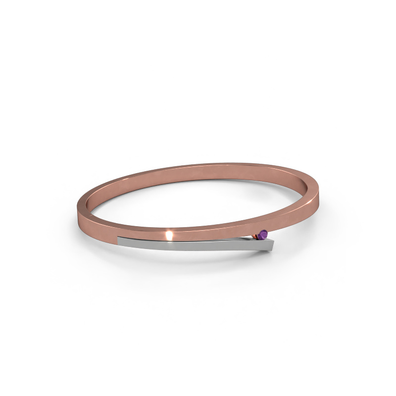 Image of Bangle Rosario 585 rose gold Amethyst 3 mm