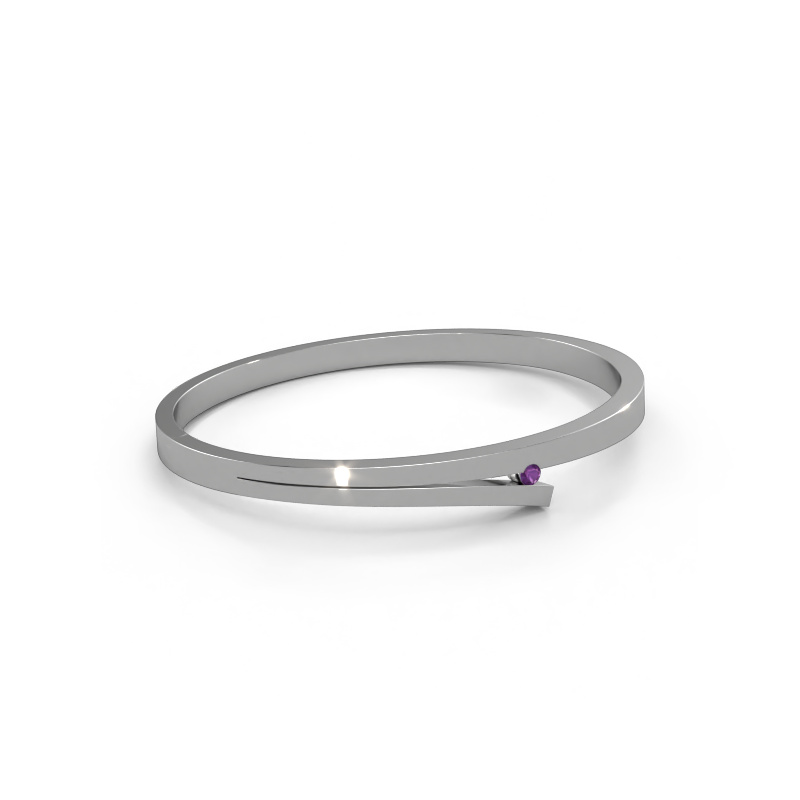 Image of Bangle Rosario 585 white gold Amethyst 3 mm