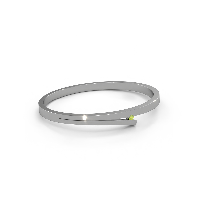 Image of Bangle Rosario 585 white gold Peridot 3 mm