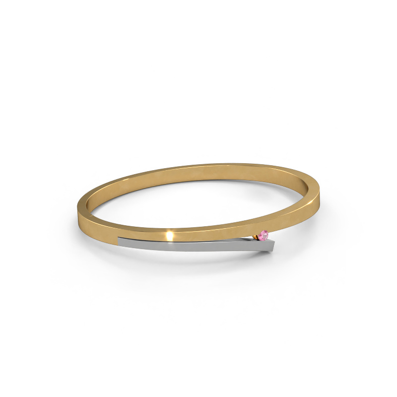 Image of Bangle Rosario 585 gold Pink sapphire 3 mm