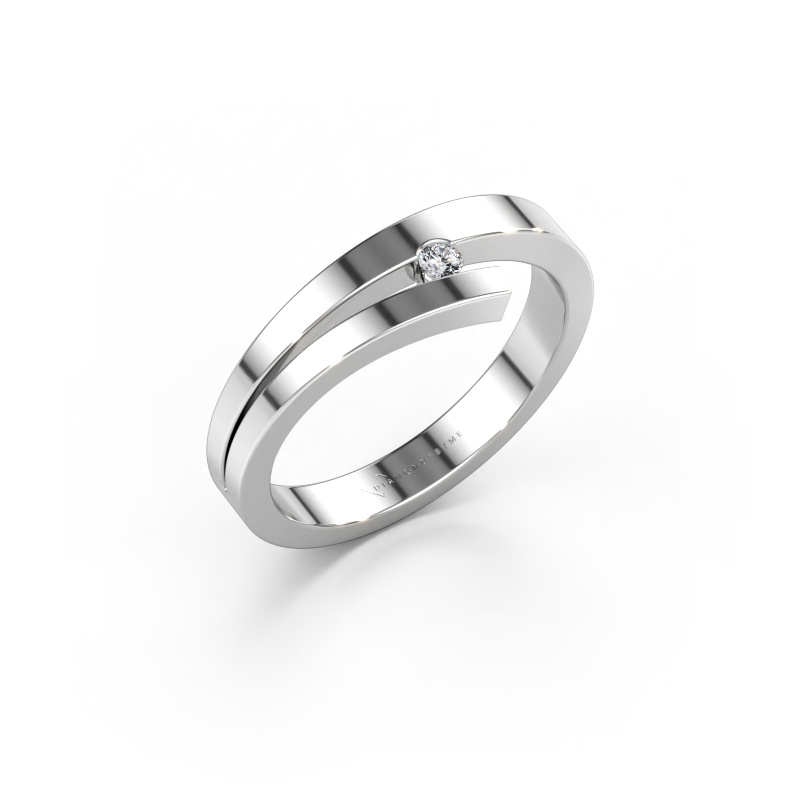 Immagine di Anello Rosario 585 oro bianco Diamante 0.03 crt