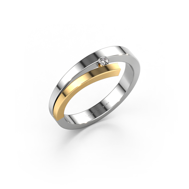 Image de Bague Rosario 585 or blanc Diamant 0.03 crt