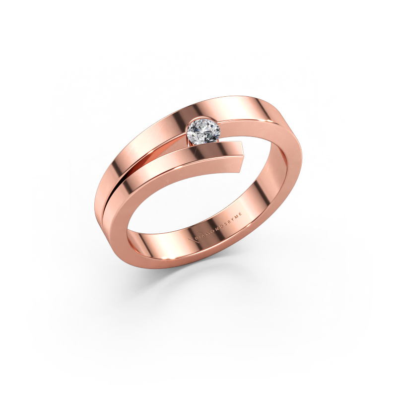 Bild av Ring Rosario 585 roséguld Diamant efter eget val 3 mm