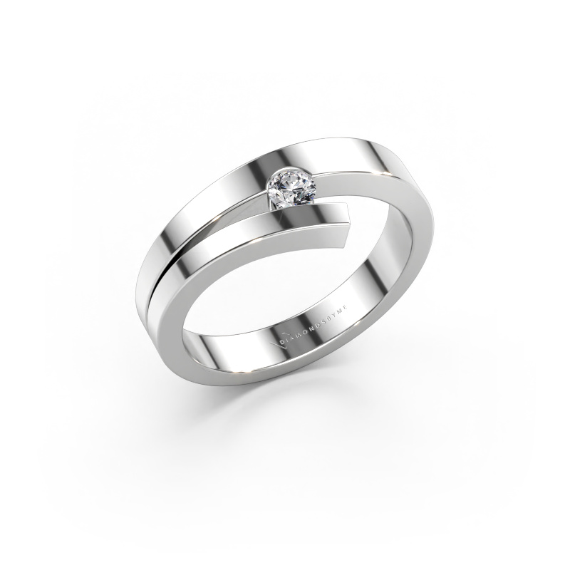 Bild av Ring Rosario 585 vitt guld Diamant efter eget val 3 mm