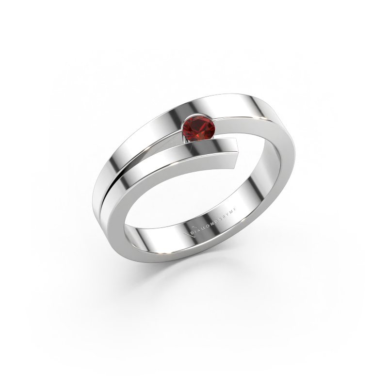 Bild von Ring Rosario 585 Weißgold Granat 3 mm