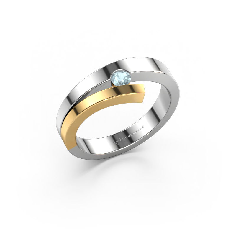 Bild von Ring Rosario 585 Weißgold Aquamarin 3 mm