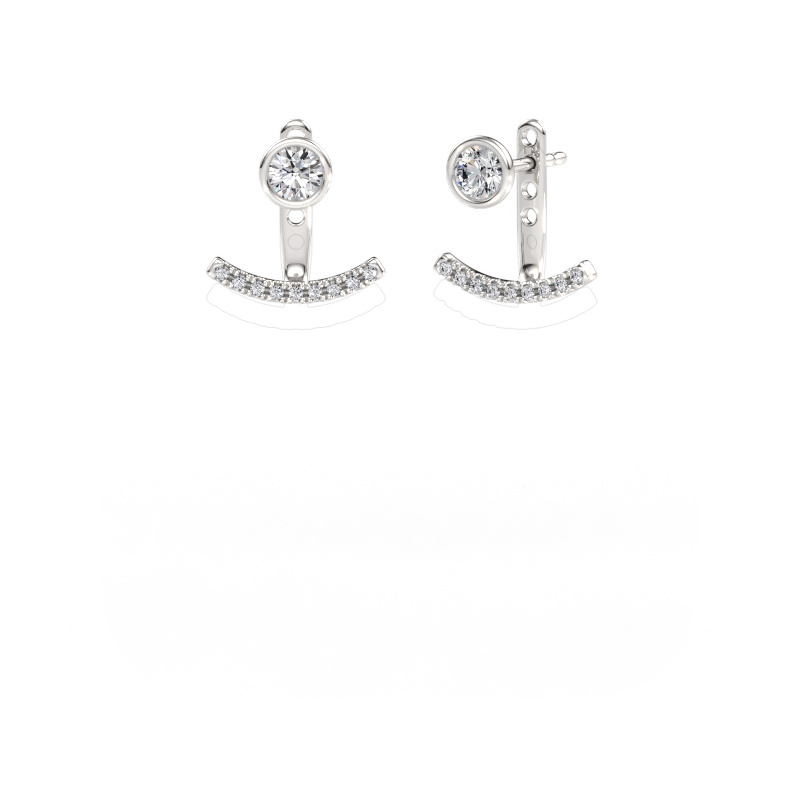 Immagine di Orecchini Rosetta 585 oro bianco Diamante lab grown 0.62 crt