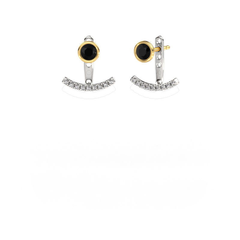 Image of Earrings Rosetta 585 white gold Black diamond 0.72 crt