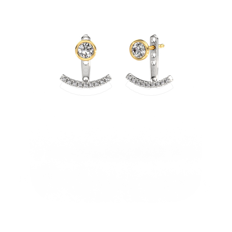 Image de Boucles d'oreilles Rosetta 585 or blanc Diamant 0.62 crt