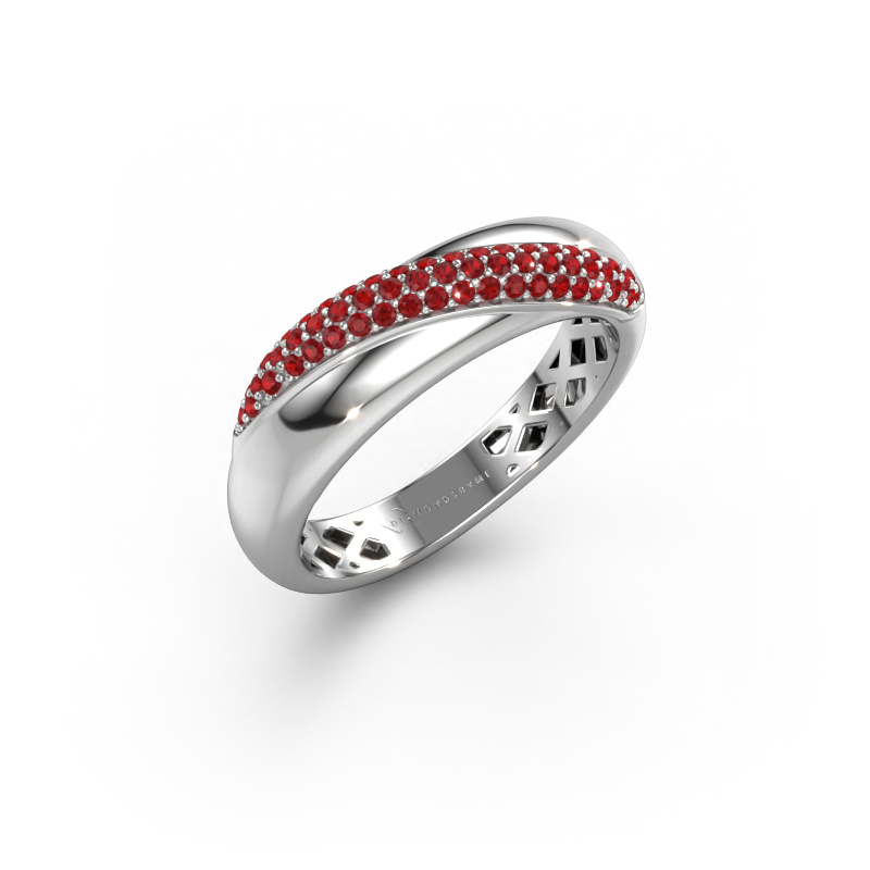 Image of Ring Rosie 585 white gold Ruby 0.9 mm
