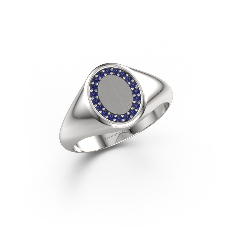 Bild von Siegelring Rosy Oval 1  950 Platin Saphir 1.2 mm