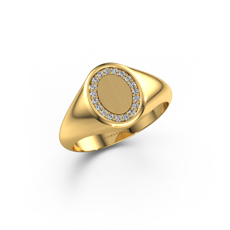 Bild von Siegelring Rosy Oval 1  585 Gold Diamant 0.143 crt