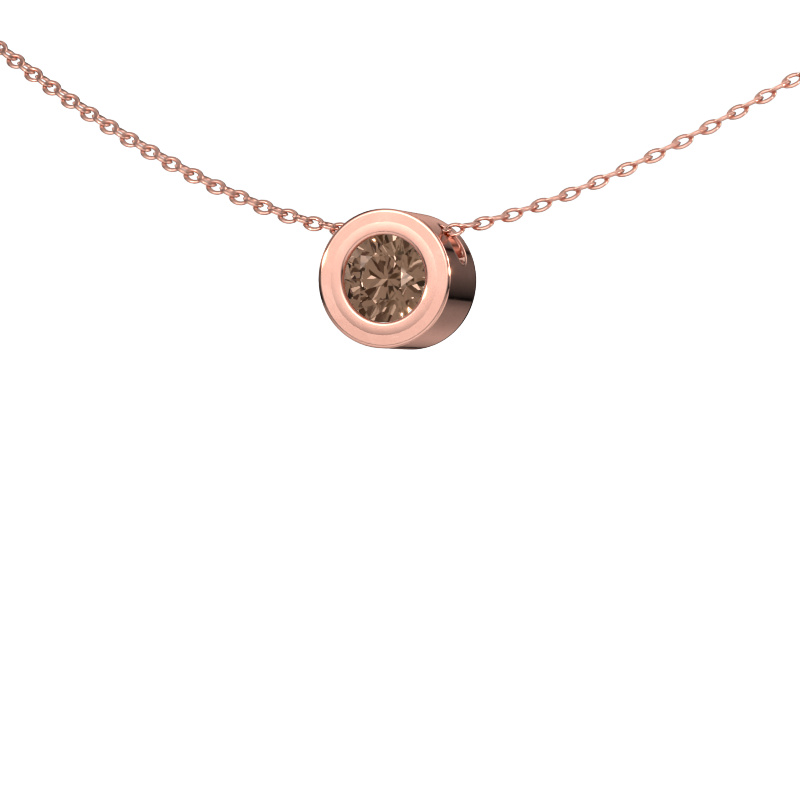 Image of Pendant Ise 585 rose gold Brown diamond 0.50 crt