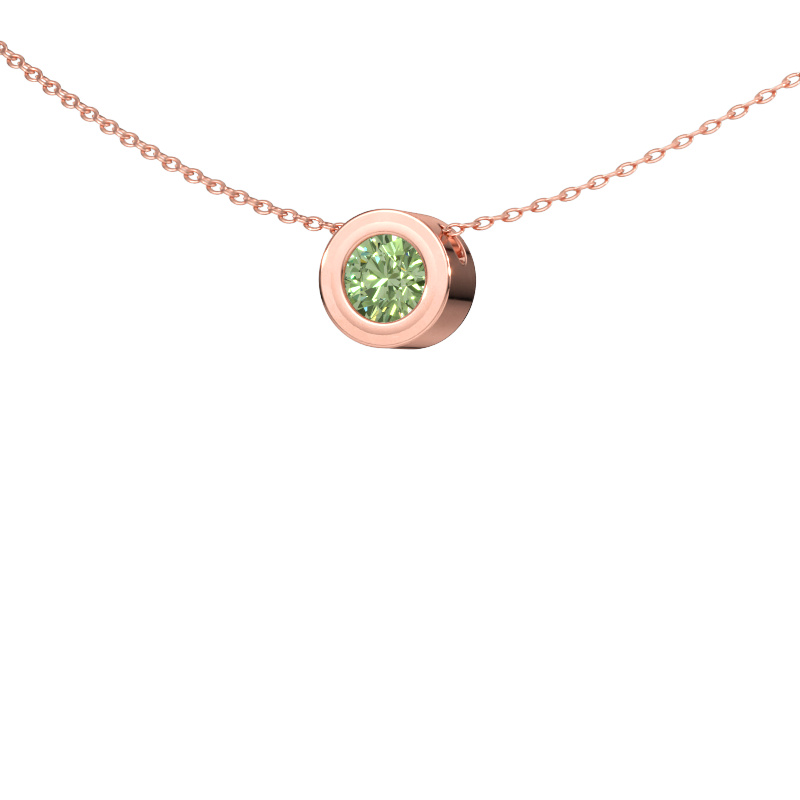 Bild av Hänge Ise 585 roséguld Grön labbodlad diamant 5 mm