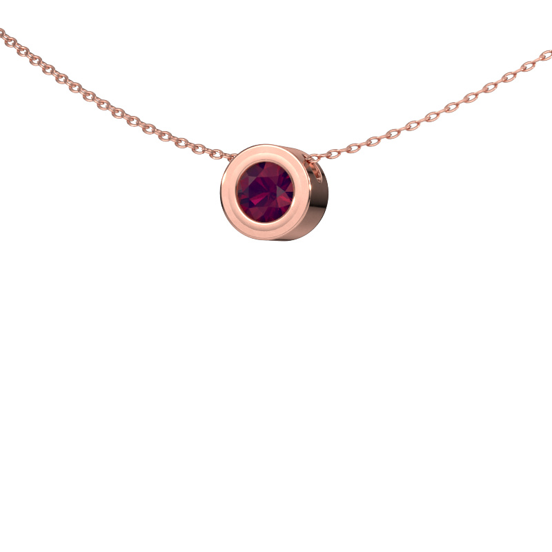 Image of Pendant Ise 585 rose gold Rhodolite 5 mm