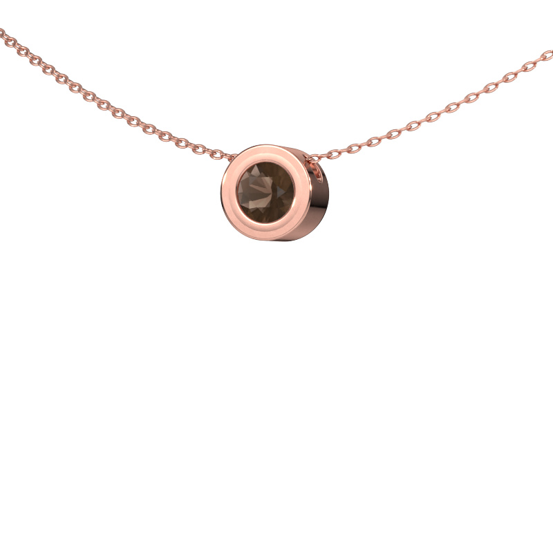 Image of Pendant Ise 585 rose gold Smokey quartz 5 mm