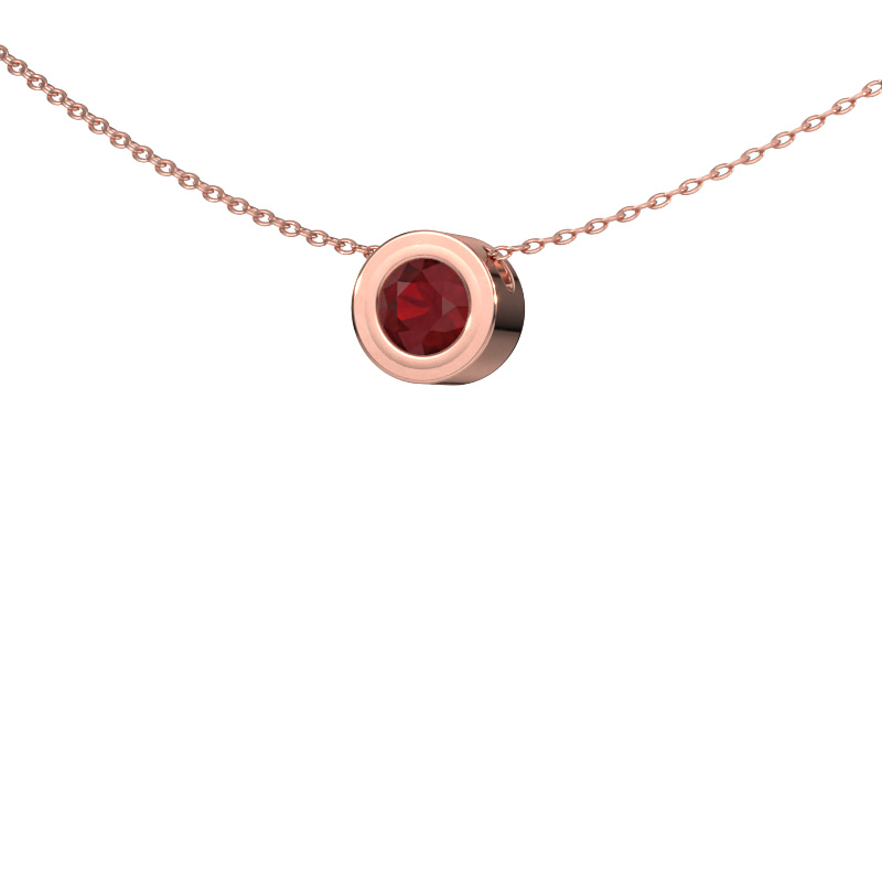 Image of Pendant Ise 585 rose gold Ruby 5 mm