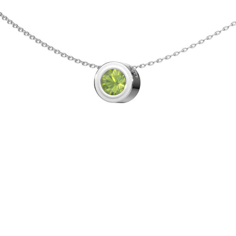 Bild von Anhänger Ise 585 Weißgold Peridot 5 mm