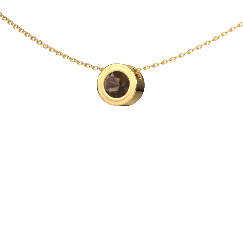 Image of Pendant Ise 585 gold Smokey quartz 5 mm