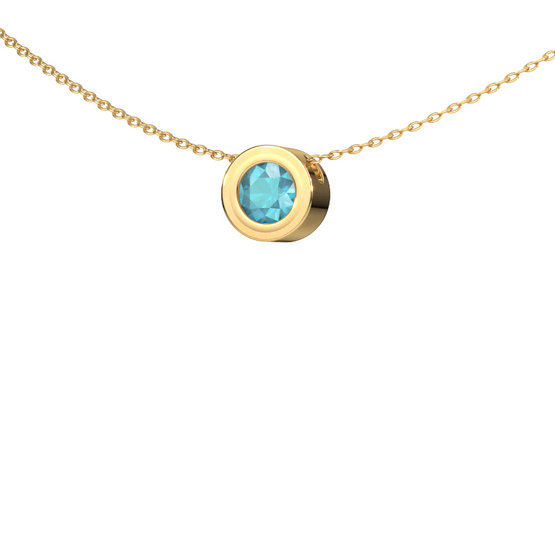 Image of Pendant Ise 585 gold Blue topaz 5 mm